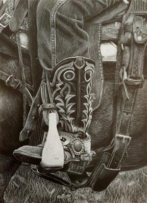 Saddled Up original artwork by Galena Park High School student Alma Villegas