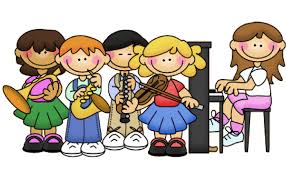 Children with musical instruments 